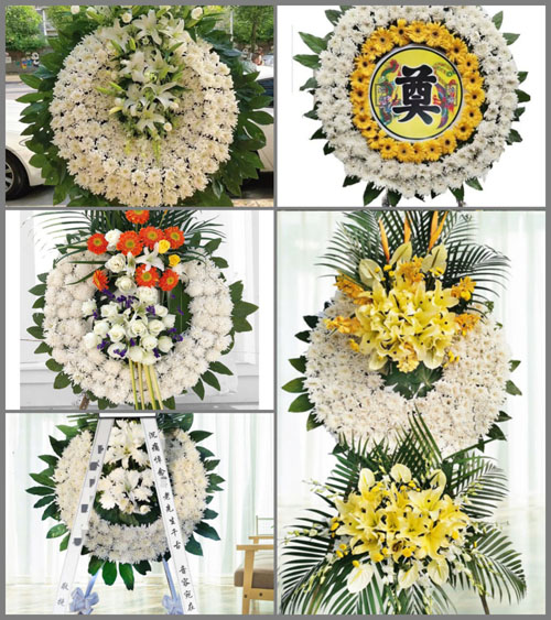 山东莱芜钢城区艾山街道东施家峪村花圈速递